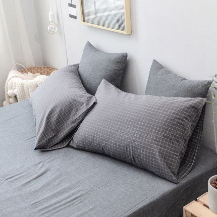 91家纺网 家纺一手货源 找家纺 柠萌家居 全棉水洗棉枕套纯色74*48cm一只