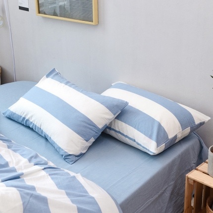 91家纺网 家纺一手货源 找家纺 柠萌家居 全棉水洗棉枕套纯色74*48cm一只