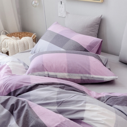 91家纺网 家纺一手货源 找家纺 柠萌家居 全棉水洗棉枕套纯色74*48cm一只