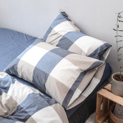 91家纺网 家纺一手货源 找家纺 柠萌家居 全棉水洗棉枕套纯色74*48cm一只