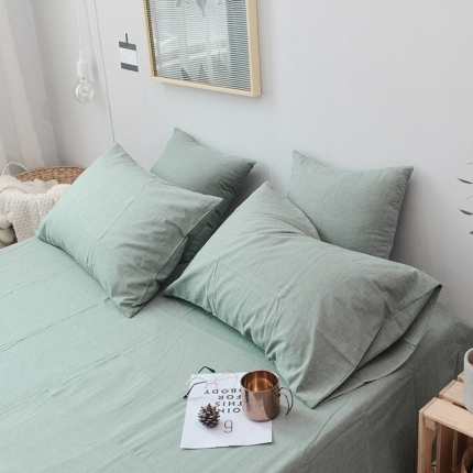 91家纺网 家纺一手货源 找家纺 柠萌家居 全棉水洗棉枕套纯色74*48cm一只