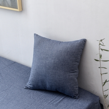 91家纺网 家纺一手货源 找家纺 柠萌家居  全棉色织水洗棉抱枕套枕套纯色系列一对