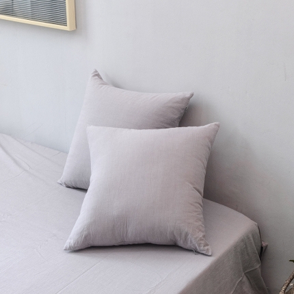91家纺网 家纺一手货源 找家纺 柠萌家居  全棉色织水洗棉抱枕套枕套纯色系列一对