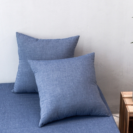 91家纺网 家纺一手货源 找家纺 柠萌家居  全棉色织水洗棉抱枕套枕套纯色系列一对