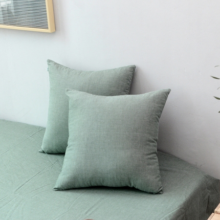 91家纺网 家纺一手货源 找家纺 柠萌家居  全棉色织水洗棉抱枕套枕套纯色系列一对