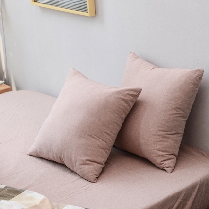 91家纺网 家纺一手货源 找家纺 柠萌家居  全棉色织水洗棉抱枕套枕套纯色系列一对