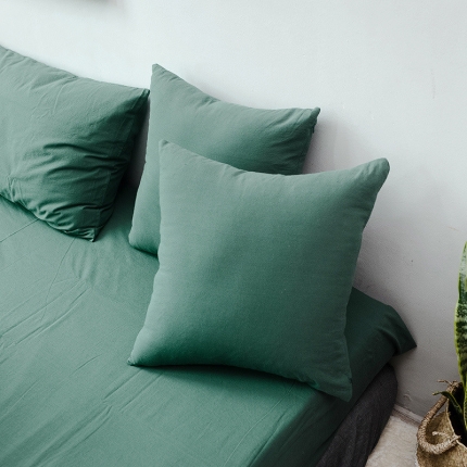 91家纺网 家纺一手货源 找家纺 柠萌家居  全棉色织水洗棉抱枕套枕套纯色系列一对