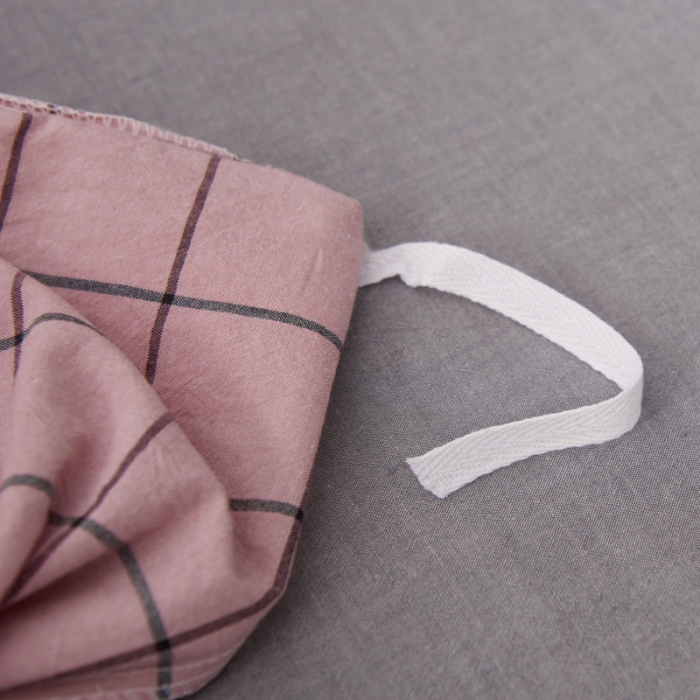 91家纺网 家纺一手货源 找家纺 柠萌家居2019全棉色织水洗棉无印良品四件套床单款格纹-豆沙