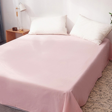 91家纺网 家纺一手货源 找家纺 柠萌家居 2019全棉水洗棉单床单玉色