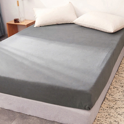 91家纺网 家纺一手货源 找家纺 柠萌家居 2019全棉水洗棉单床笠冷灰