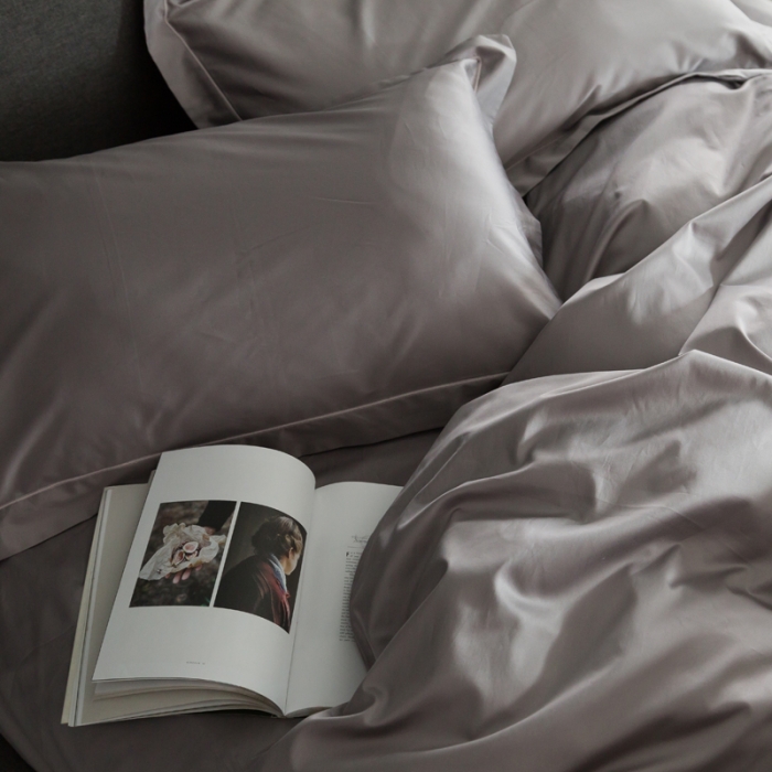 91家纺网 家纺一手货源 找家纺 涞澳家纺 100支匹马棉素色四件套星辰银