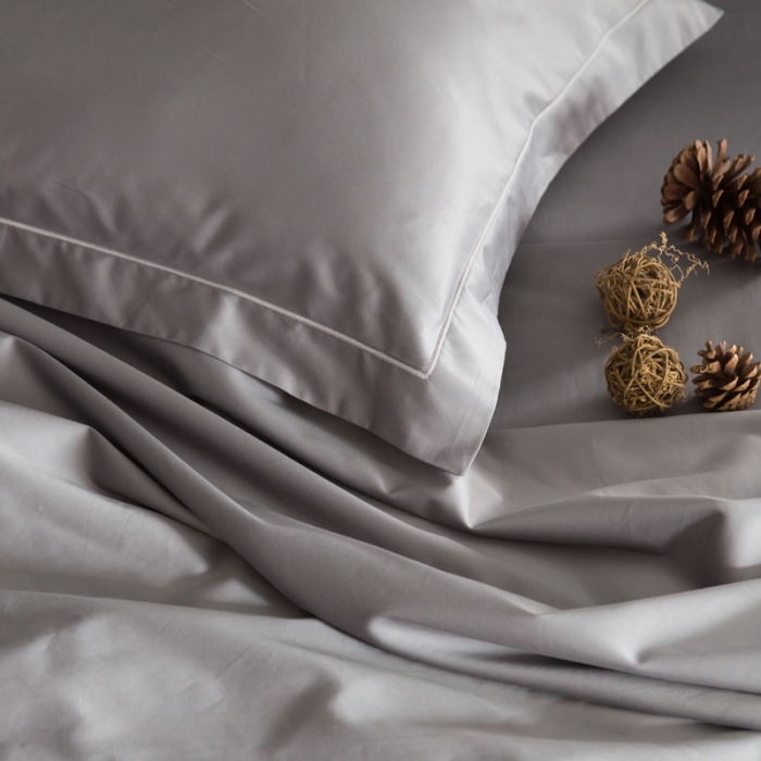 91家纺网 家纺一手货源 找家纺 涞澳家纺 100支匹马棉素色四件套星辰银