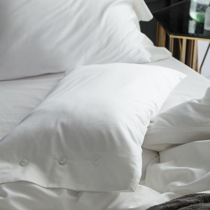 91家纺网 家纺一手货源 找家纺 涞澳家纺 长绒棉素色四件套 贵族白