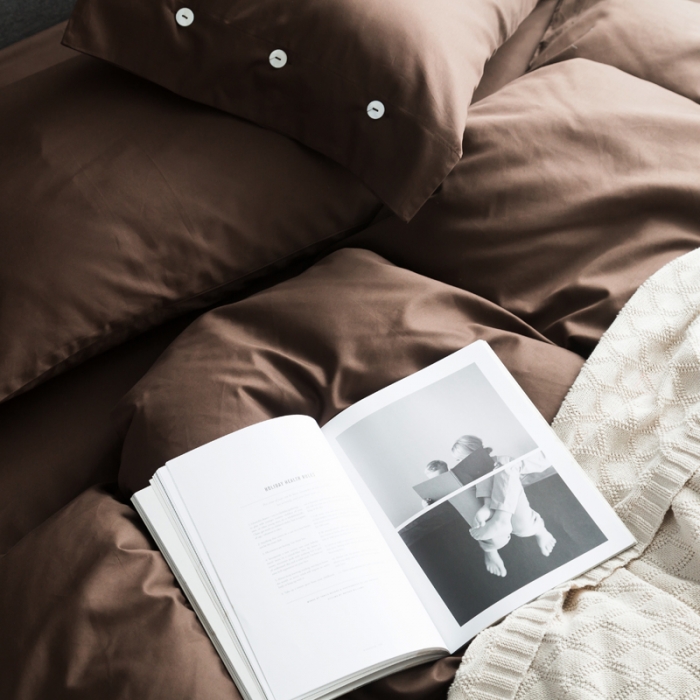 91家纺网 家纺一手货源 找家纺 涞澳家纺 长绒棉素色四件套 咖啡棕