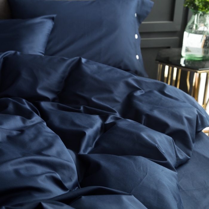 91家纺网 家纺一手货源 找家纺 涞澳家纺 长绒棉素色四件套 孔雀蓝