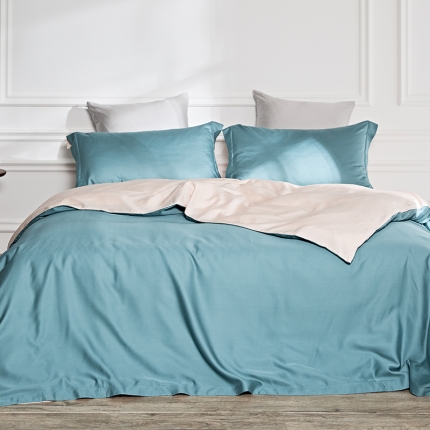 91家纺网 家纺一手货源 找家纺 （总）涞澳 2019新款60天丝双拼套件