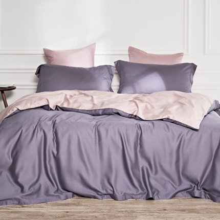 涞澳 2019新款60天丝双拼套件 紫粉