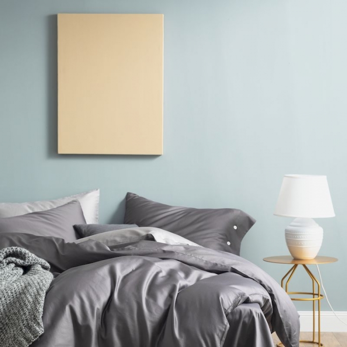 91家纺网 家纺一手货源 找家纺 涞澳家纺 2019新款60长绒棉平色简易四件套 碳灰