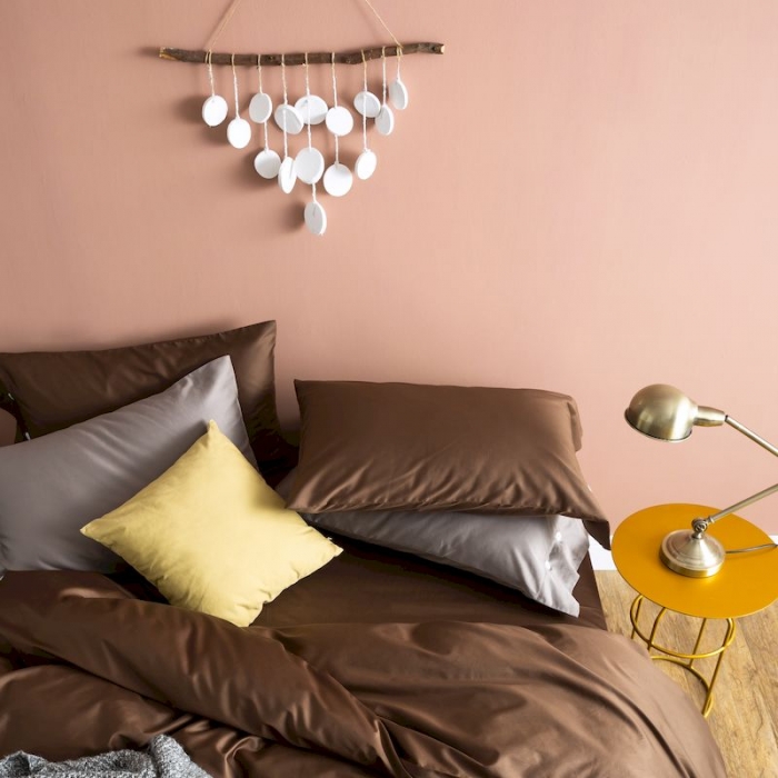 91家纺网 家纺一手货源 找家纺 涞澳家纺 2019新款60长绒棉平色简易四件套 星巴咖