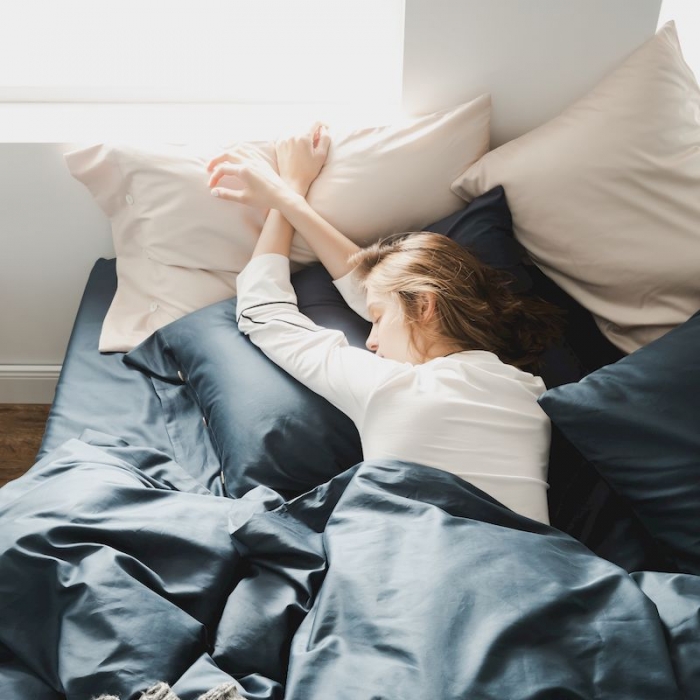 91家纺网 家纺一手货源 找家纺 涞澳家纺 2019新款60长绒棉平色简易四件套 星蓝