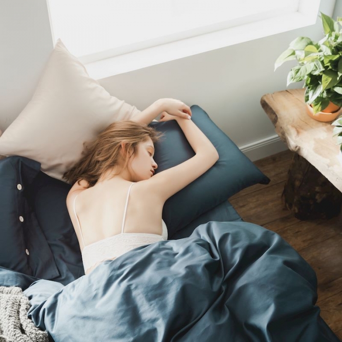 91家纺网 家纺一手货源 找家纺 涞澳家纺 2019新款60长绒棉平色简易四件套 星蓝