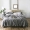 91家纺网 家纺一手货源 找家纺 涞澳家纺 2019新款60长绒棉拼色一网红色四件套 深灰银