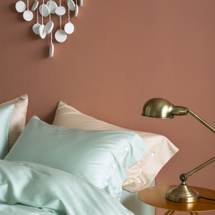 91家纺网 家纺一手货源 找家纺 涞澳家纺 2019新款60长绒棉平色简易四件套 艾草绿