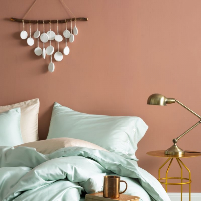 91家纺网 家纺一手货源 找家纺 涞澳家纺 2019新款60长绒棉平色简易四件套 艾草绿