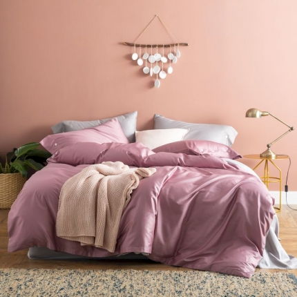 91家纺网 家纺一手货源 找家纺 （总）涞澳家纺 2019新款60长绒棉平色二简易四件套