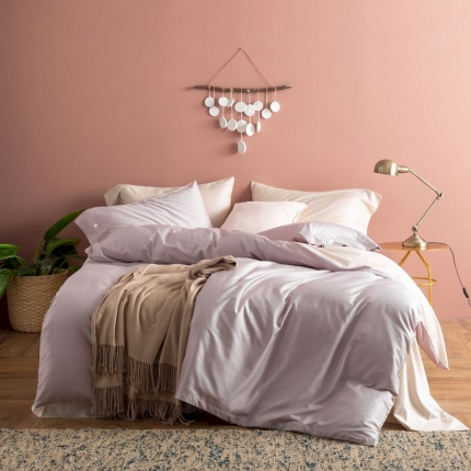 91家纺网 家纺一手货源 找家纺 （总）涞澳家纺 2019新款60长绒棉平色二简易四件套