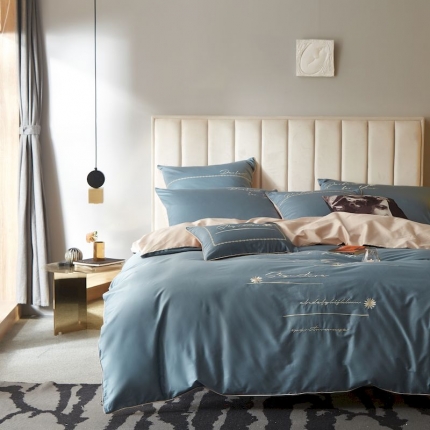 涞澳家纺 2019新款60支长绒棉小雏菊四件套 余枫