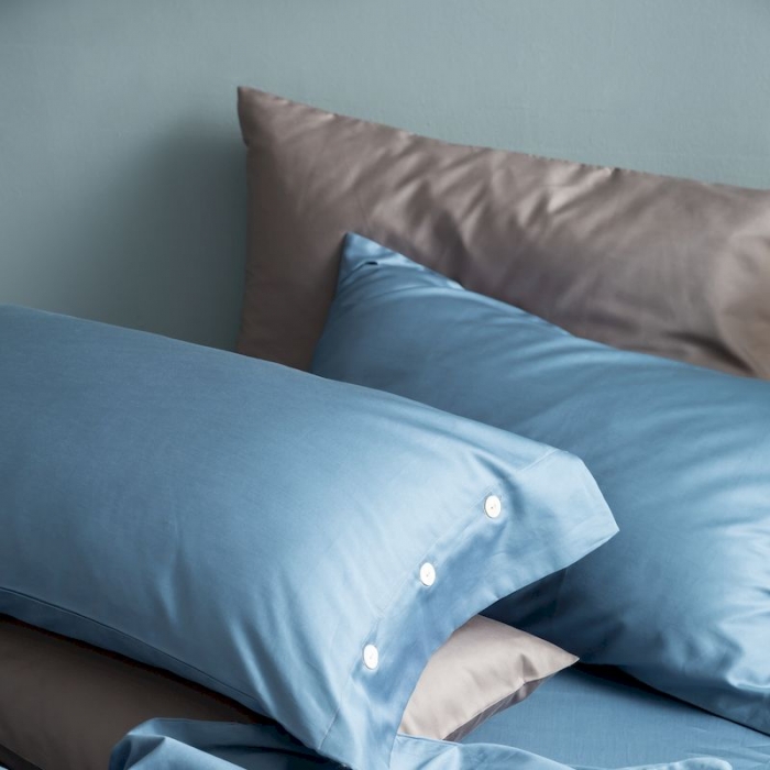 91家纺网 家纺一手货源 找家纺 涞澳家纺 2019新款60长绒棉平色简易四件套 宾利蓝