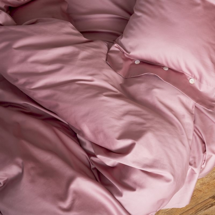 91家纺网 家纺一手货源 找家纺 涞澳家纺 2019新款60长绒棉平色简易四件套 柑红