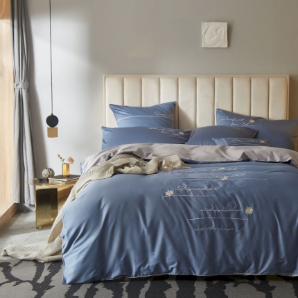 涞澳家纺 2019新款60支长绒棉小雏菊四件套 南羽