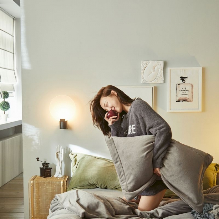 91家纺网 家纺一手货源 找家纺 涞澳 2019新款美绒系列四件套 狐狸—灰