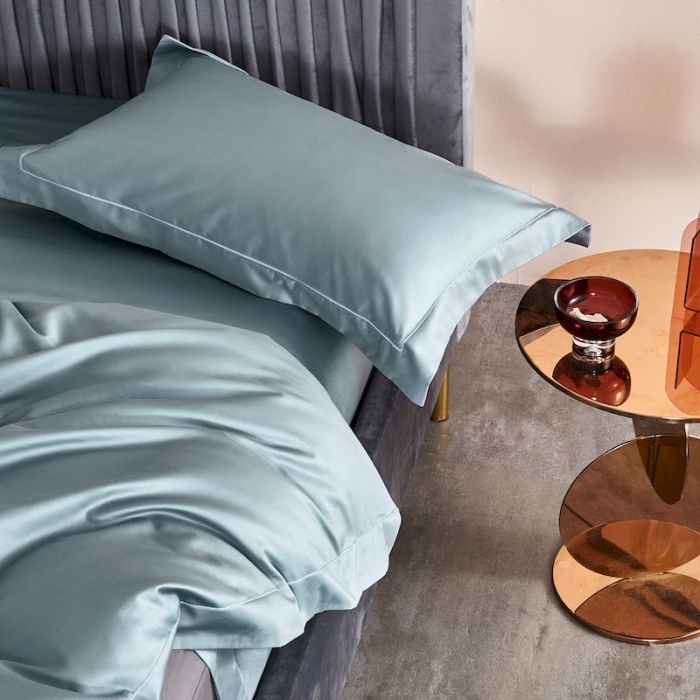 91家纺网 家纺一手货源 找家纺 涞澳 2019新款100支素色双股匹马棉四件套 伯爵兰