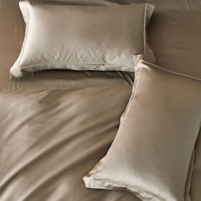 91家纺网 家纺一手货源 找家纺 涞澳 2019新款100支素色双股匹马棉四件套 气质灰1