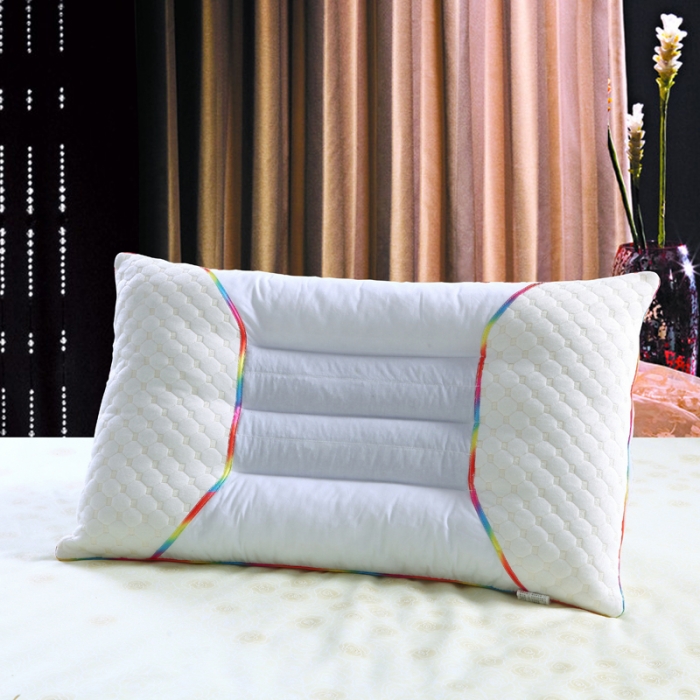 91家纺网 家纺一手货源 找家纺 锦绣万家 2017双人枕头情侣枕芯七彩决明子长枕头