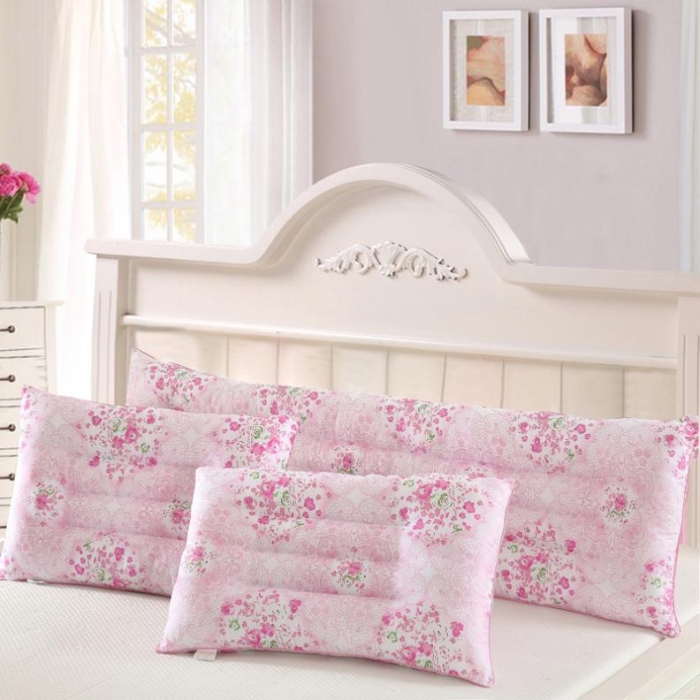 91家纺网 家纺一手货源 找家纺 锦绣万家  春暖花开舒适双人枕头情侣枕芯加长枕头芯