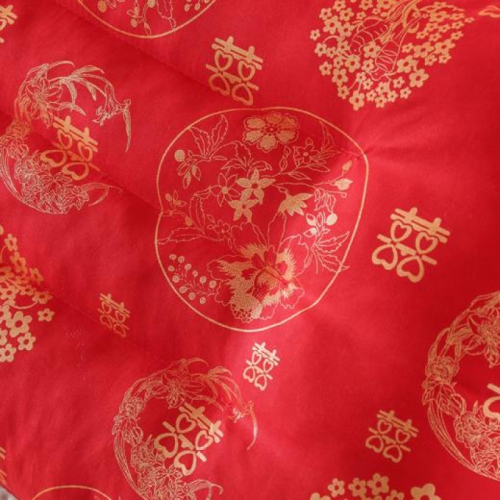 91家纺网 家纺一手货源 找家纺 锦绣万家 天长地久婚庆枕头双人枕芯情侣枕头大红