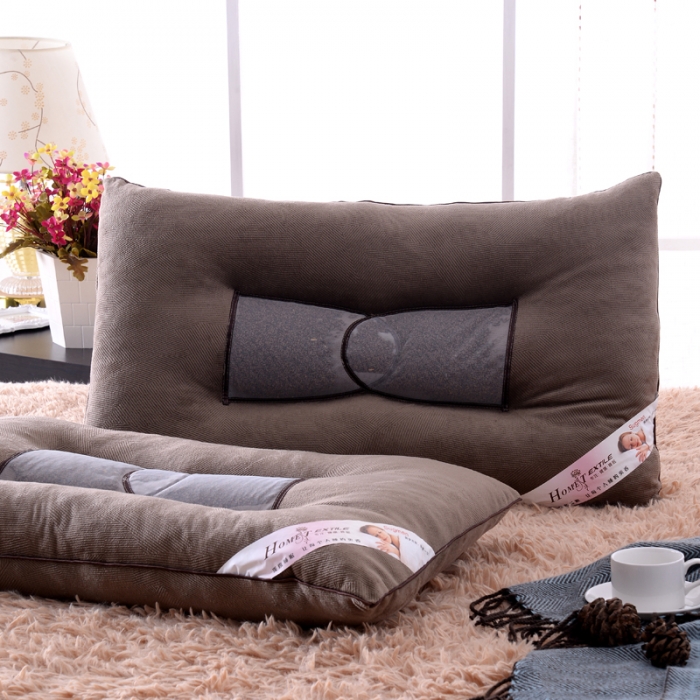 91家纺网 家纺一手货源 找家纺 锦绣万家 灯芯绒决明子药包枕头枕芯咖色