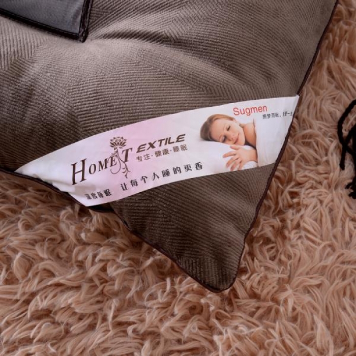 91家纺网 家纺一手货源 找家纺 锦绣万家 灯芯绒决明子药包枕头枕芯咖色