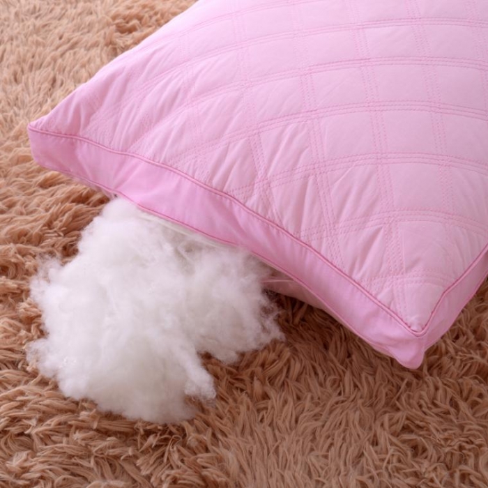 91家纺网 家纺一手货源 找家纺 （总）锦绣万家 方格格绗缝羽丝绒枕头枕芯