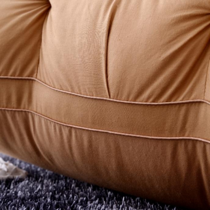 91家纺网 家纺一手货源 找家纺 锦绣万家 柔软舒适水洗羽丝绒面包枕咖啡色