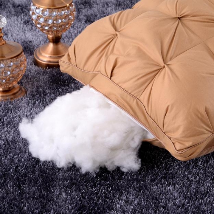 91家纺网 家纺一手货源 找家纺 锦绣万家 柔软舒适水洗羽丝绒面包枕咖啡色