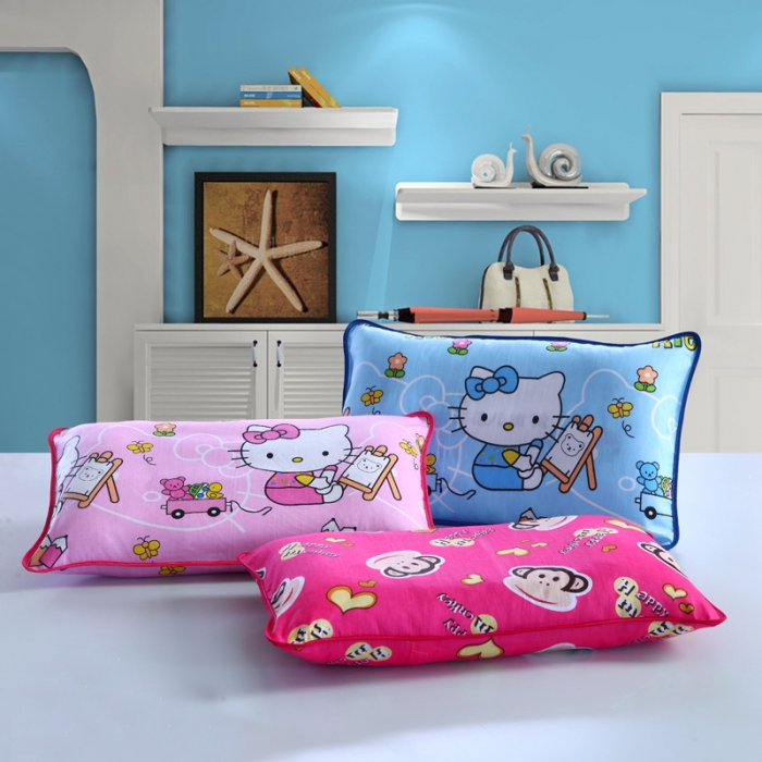 91家纺网 家纺一手货源 找家纺 锦绣万家 决明子儿童枕头学生枕芯绣花款30*50cm