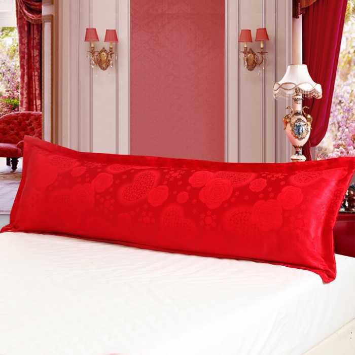 91家纺网 家纺一手货源 找家纺 双人枕套双人枕芯套仿丝棉提花枕套 花样年华