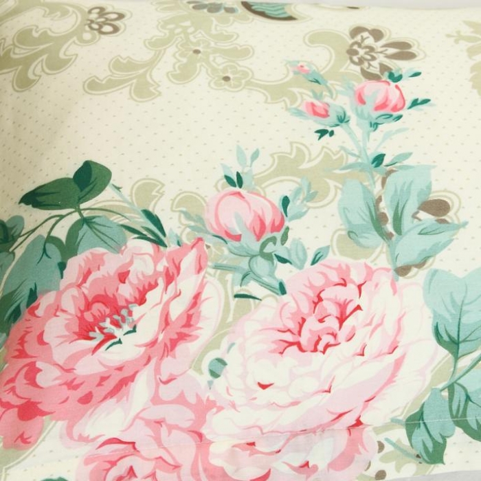 91家纺网 家纺一手货源 找家纺 全棉双人枕套双人枕头套纯棉枕套 花舞佳人