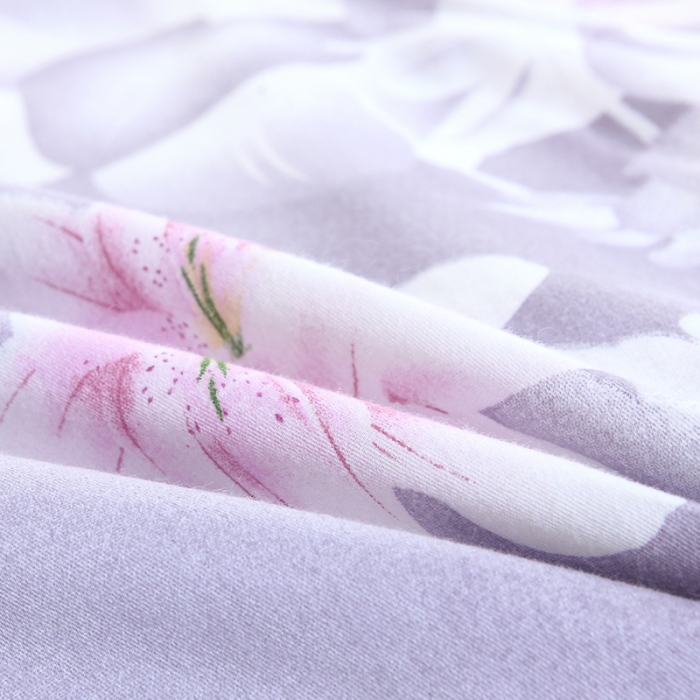 91家纺网 家纺一手货源 找家纺 全棉双人枕套双人枕芯套 纯棉枕套 紫色花海