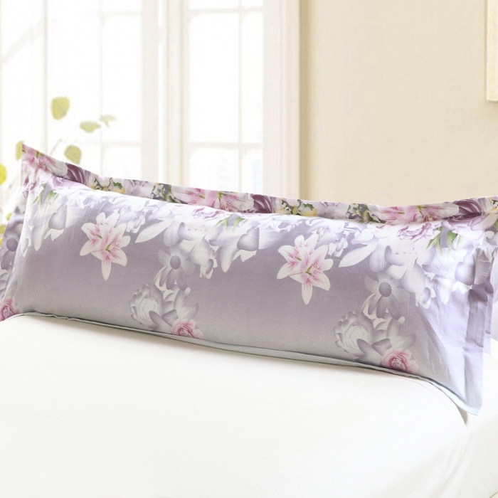 91家纺网 家纺一手货源 找家纺 全棉双人枕套双人枕芯套 纯棉枕套 紫色花海